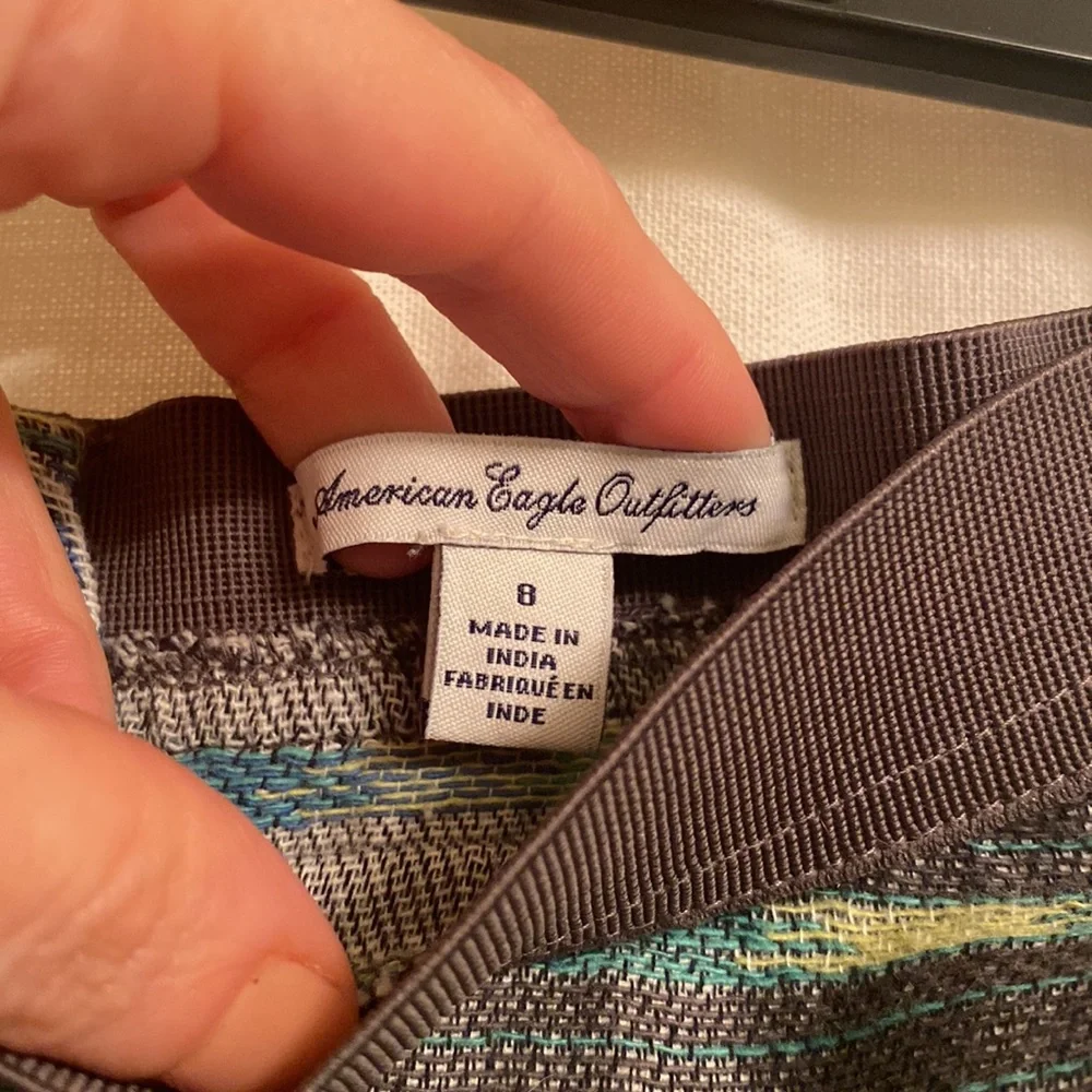 American Eagle Tribal Print Elastic Waist Mini